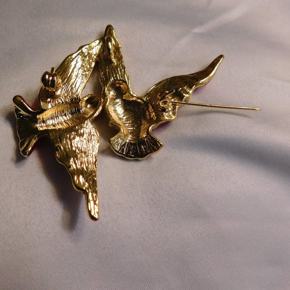 Vintage Hummingbird Rhinestone Brooch or Pendant - Picture 5 of 5